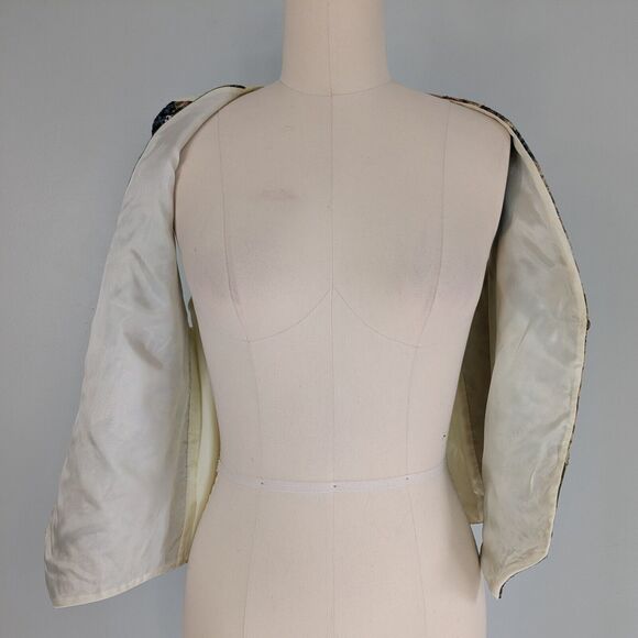 Vintage Dog Vest Womens M L 90s Tapestry Animal Veterinarian Puppy Multi - Picture 8 of 11